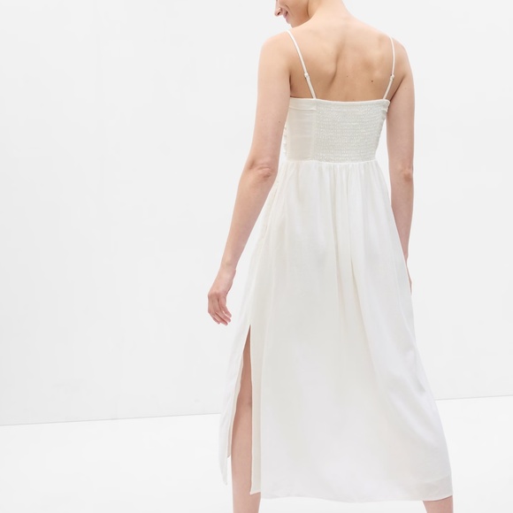 Gap "New Off-White" Linen-Blend Midi Dress NWT - Picture 2 of 8